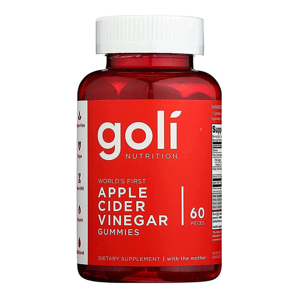 Goli Nutrition, Apple Cider Vinegar Gummies, 1 Each, 60 Ct