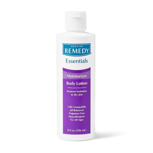 Medline Remedy Essentials Moisturizing Body Lotion, Unscented, 8-Oz