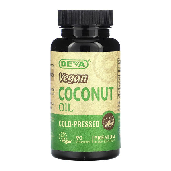 Deva Vegan Vitamins, Coconut Oil 90 Capsules, 1 Each, 90 Vcap