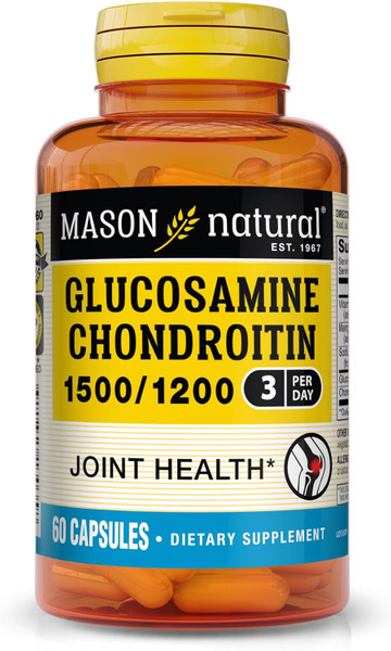 Mason Natural Glucosamine Chondroitin 1500/1200 3 Per Day With Vitamin C  60 Ct