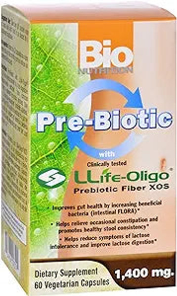 Bio Nutrition, Pre-Biotic With Llife-Oglio Xos 1400 Mg, 1 Each, 60 Vcap
