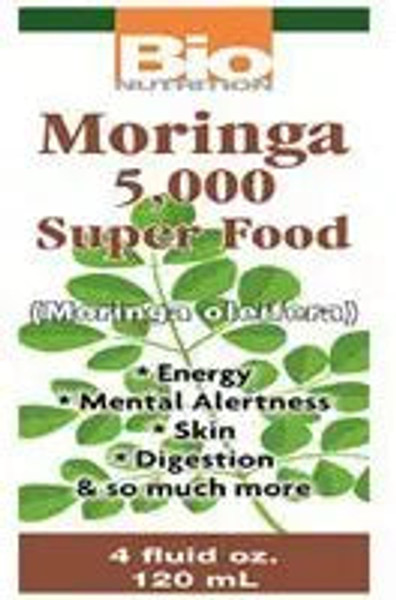 Bio Nutrition, Moringa 5000Mg Super Food Liquid, 1 Each, 4 Fl Oz