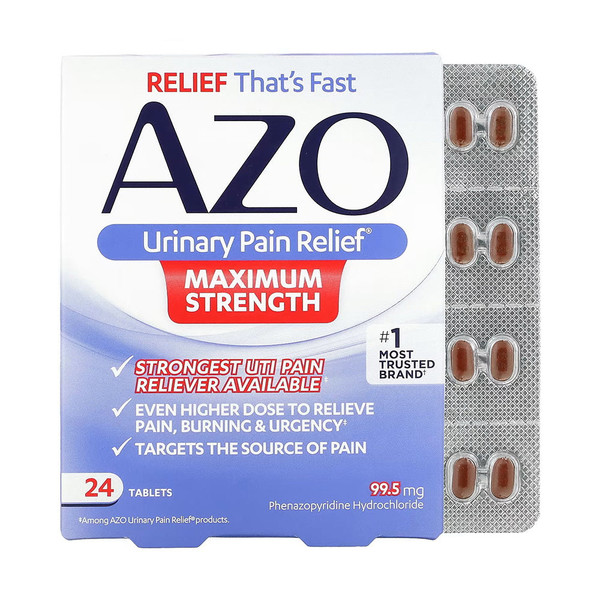 Azo, Urinary Pain Relief Max Strength Tablets, 1 Each, 24 Ct