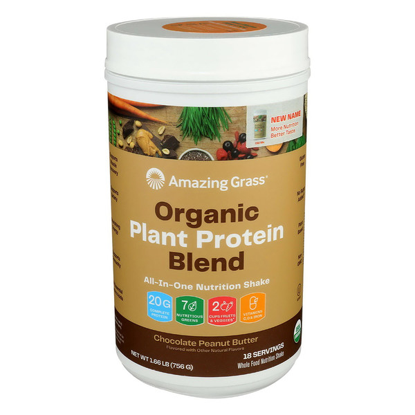 Amazing Grass Chocolate Peanut Butter Protein Shake - 1.66 Lb