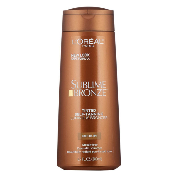 L'Oreal Paris Sublime Bronze Luminous Bronzer Self-Tanning Lotion, 6.7 Oz.