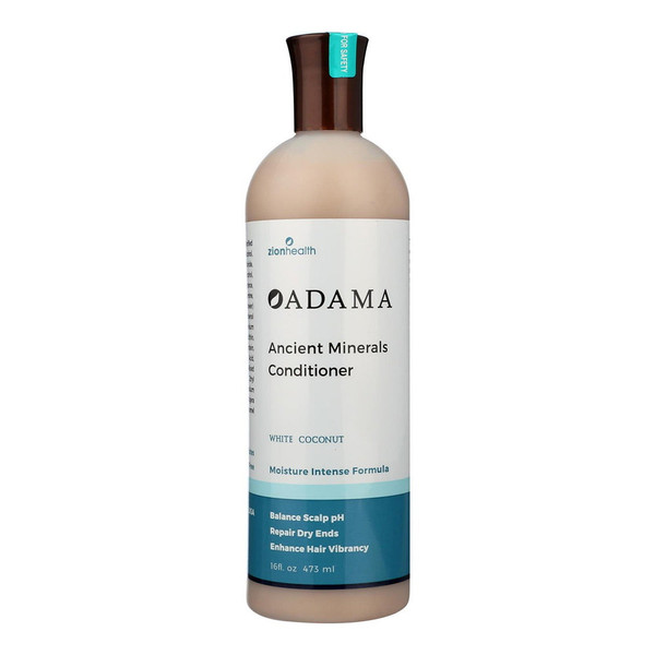 Zion Health, Adama Minerals Anti Frizz Conditioner White Coconut, 1 Each, 16 Oz