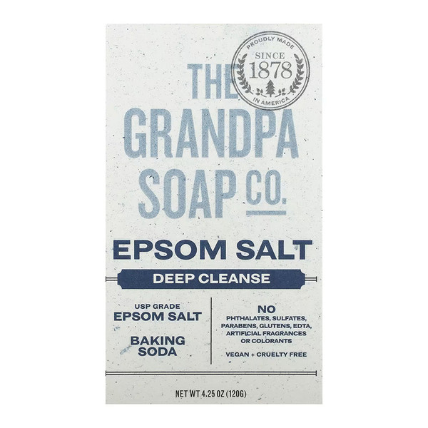 The Grandpa Soap Co., Epsom Salt Deep Cleanse Bar Soap, 1 Each, 4.25 Oz