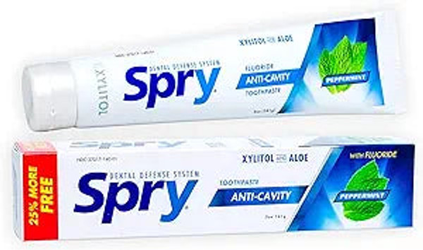 Spry, Toothpaste Peppermint Flouride, 1 Each, 5 Oz