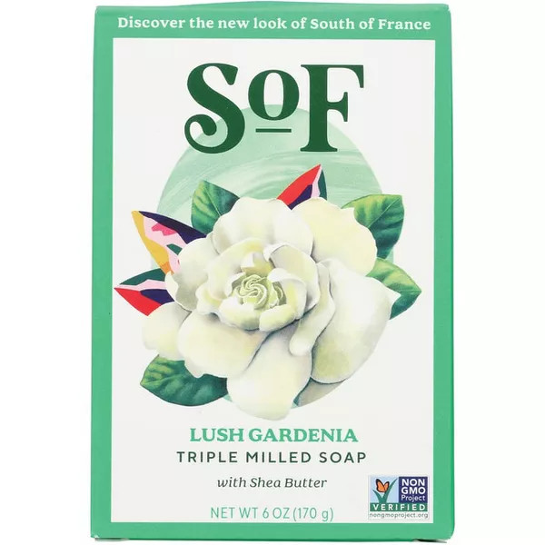 South Of France, Bar Soap Lush Gardenia, 1 Each, 6 Oz