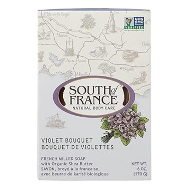 South Of France, Bar Soap Violet Bouquet, 1 Each, 6 Oz