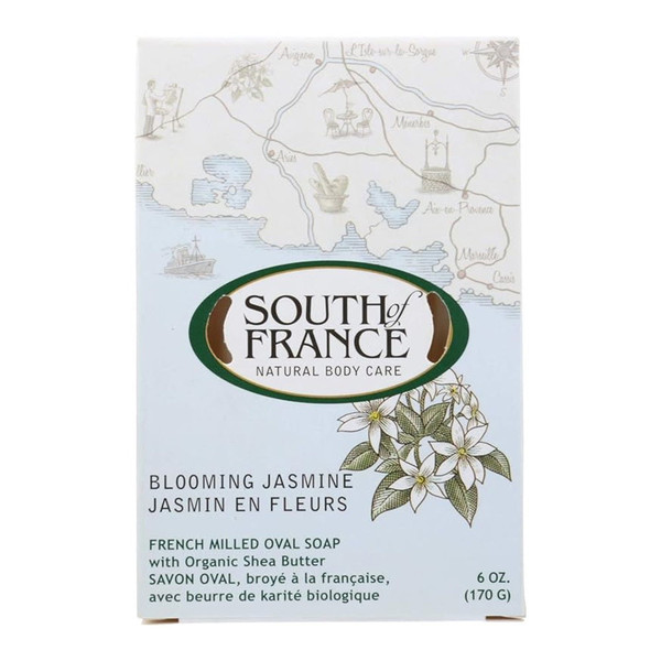 South Of France, Bar Soap Blooming Jasmine, 1 Each, 6 Oz