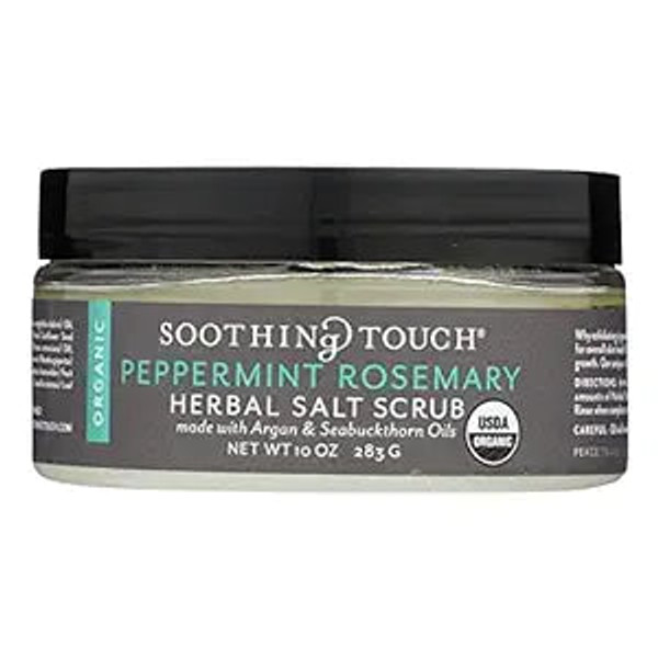 Soothing Touch, Herbal Salt Scrub Peppermint Rosemary, 1 Each, 10 Oz