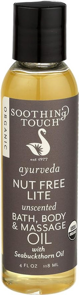 Soothing Touch, Bath Body And Massage Oil Nut Free Lite Unscented, 1 Each, 4 Fl Oz