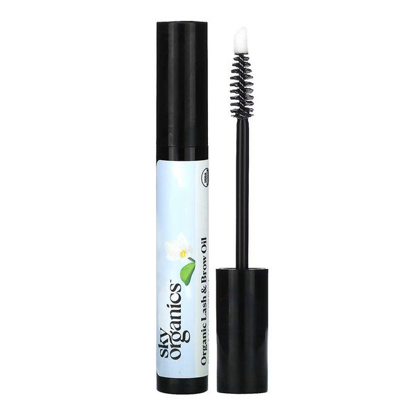 Sky Organics, Organic Lash & Brow Oil, Castor & Moringa Oil Blend, 0.40 Fl Oz (12 Ml)