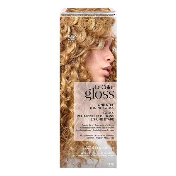 L'Oreal Paris Le Color One Step Toning Hair Gloss, Honey Blonde, 4 Ounce