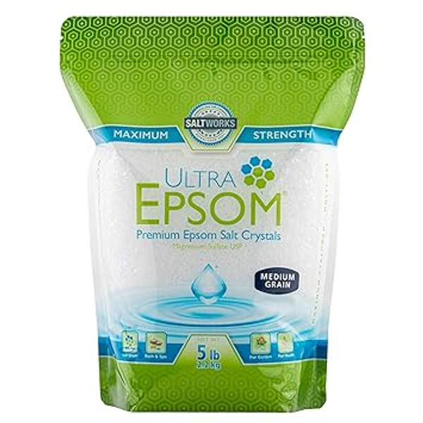 Ultra Epsom, Ultra Epsom Salt Medium Grain, 1 Each, 5 Lb