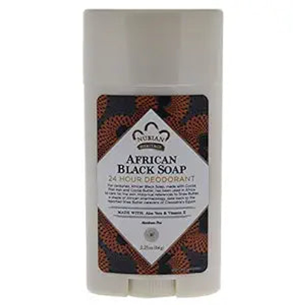 Nubian Heritage, African Black Soap 24 Hour Deodorant Stick, 1 Each, 2.25 Oz