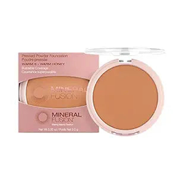 Mineral Fusion, Pressed Powder Foundation Warm-6 Warm Honey, 1 Each, 0.32 Oz