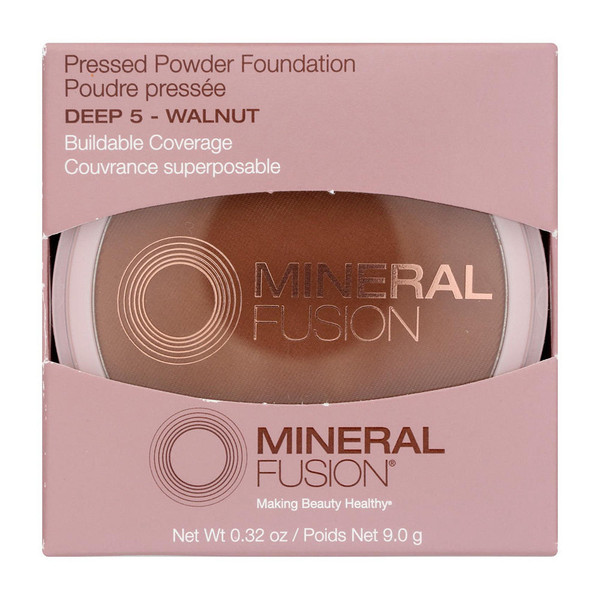 Mineral Fusion, Pressed Powder Foundation Deep-5 Walnut, 1 Each, 0.32 Oz