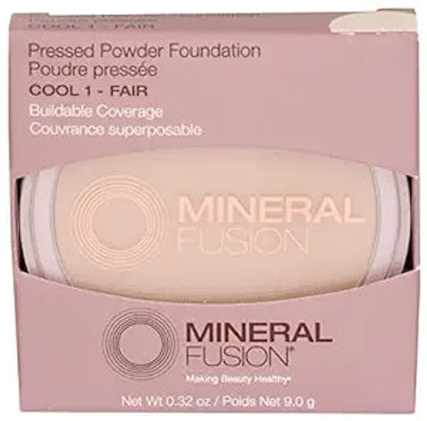 Mineral Fusion, Pressed Powder Foundation Cool-1 Fair, 1 Each, 0.32 Oz