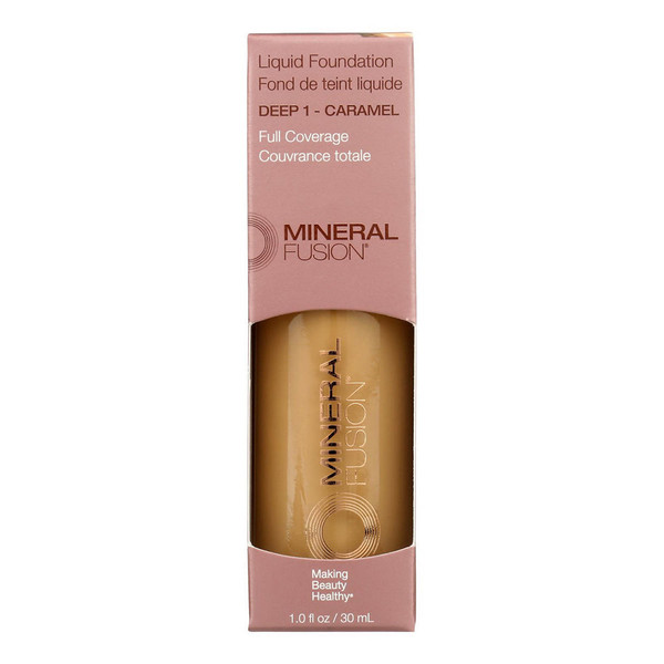 Mineral Fusion Makeup Liquid Foundation Deep 1 - 1 Oz