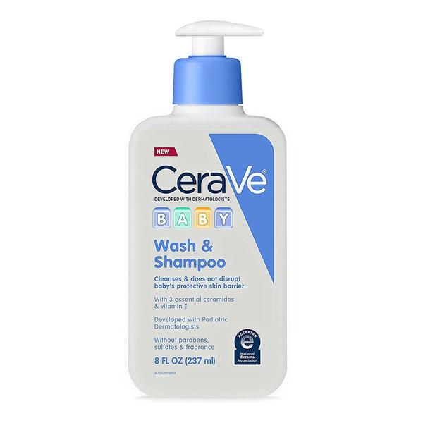 Cerave Baby Wash & Shampoo ,8 Oz