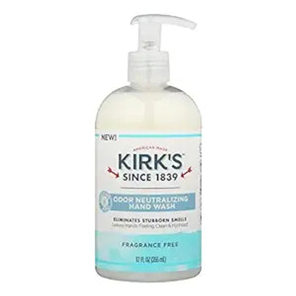 Kirk`S, Odor Neutralizer Hand Soap Fragrance Free, 1 Each, 12 Oz