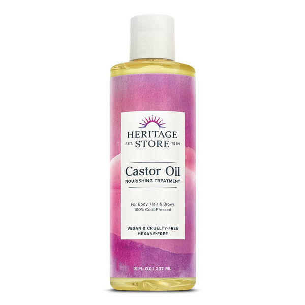 Heritage, Castor Oil Hexane Free, 1 Each, 8 Oz