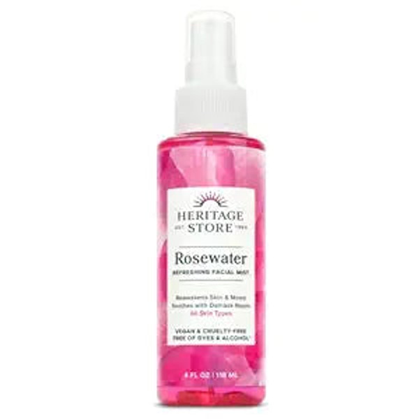 Heritage, Refreshing Facial Mist Rosewater, 1 Each, 4 Fl Oz