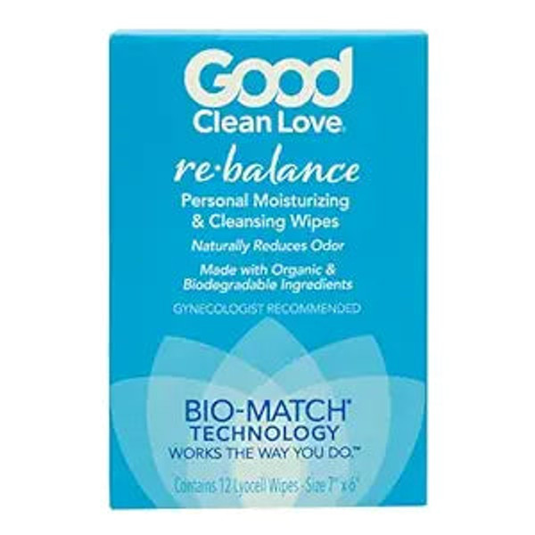 Good Clean Love, Rebalance Personal Moisturizing & Cleansing Wipes, 1 Each, 12 Ct
