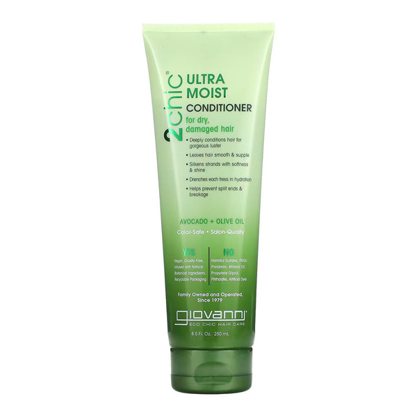 Giovanni, 2Chic Ultra Moist Conditioner Avocado And Olive Oil, 1 Each, 8.5 Oz