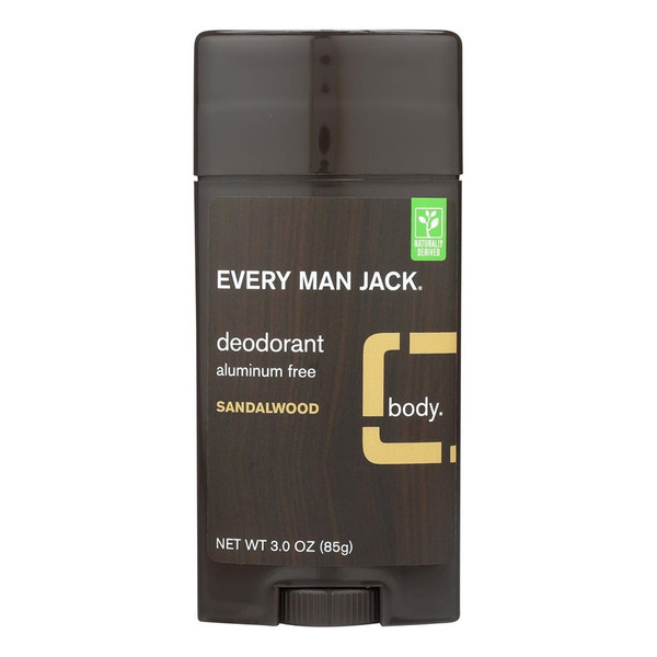 Every Man Jack, Body Deodorant Sandalwood Aluminum Free, 1 Each, 3 Oz