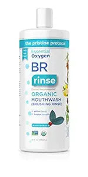 Essential Oxygen, Organic Mouthwash Brushing Rinse Wintergreen, 1 Each, 32 Fl Oz