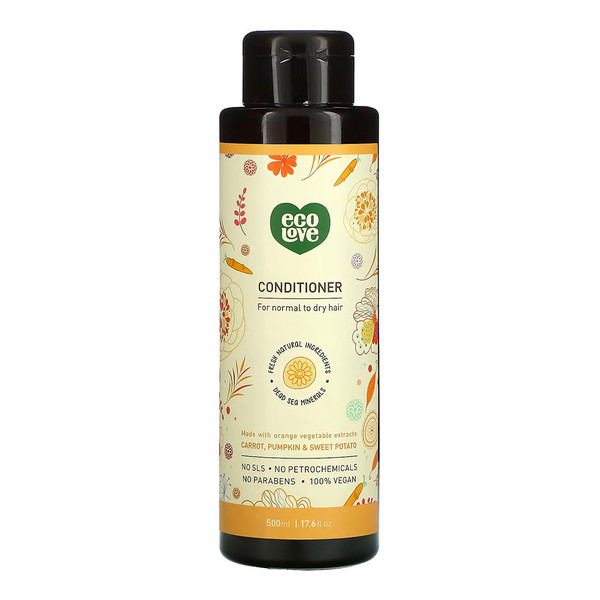 Ecolove, Conditioner Orange Veg Normal & Dry, 1 Each, 17.6 Fl Oz