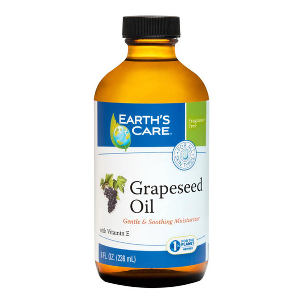 Earths Care, Grapeseed Oil 100% Pure & Natural, 1 Each, 8 Oz