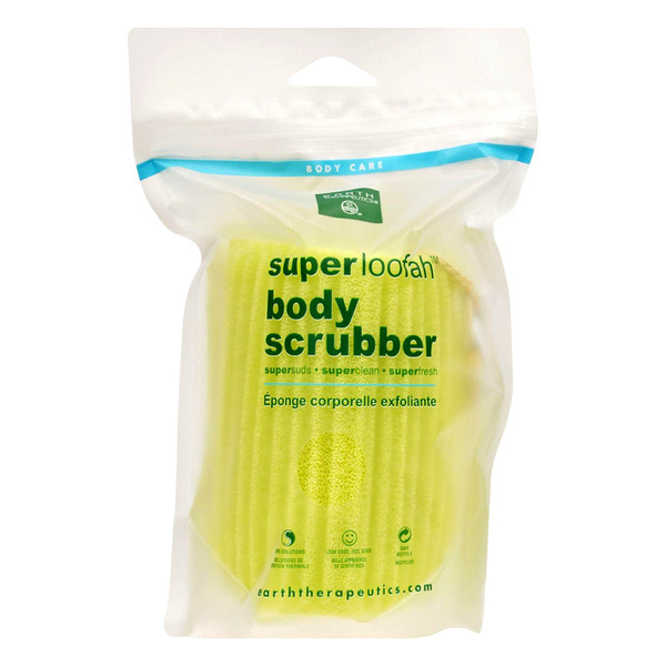 Earth Therapeutics Loofah Super Body Scrubber Green - 1 Count