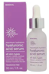 Earth Science, Maximum Hydration Serum Hyaluronic Acid, 1 Each, 1 Oz