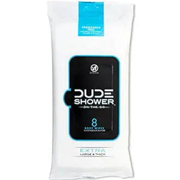 Dude Wipes - On-The-Go Shower Wipes - 1 Pack, 8 Wipes