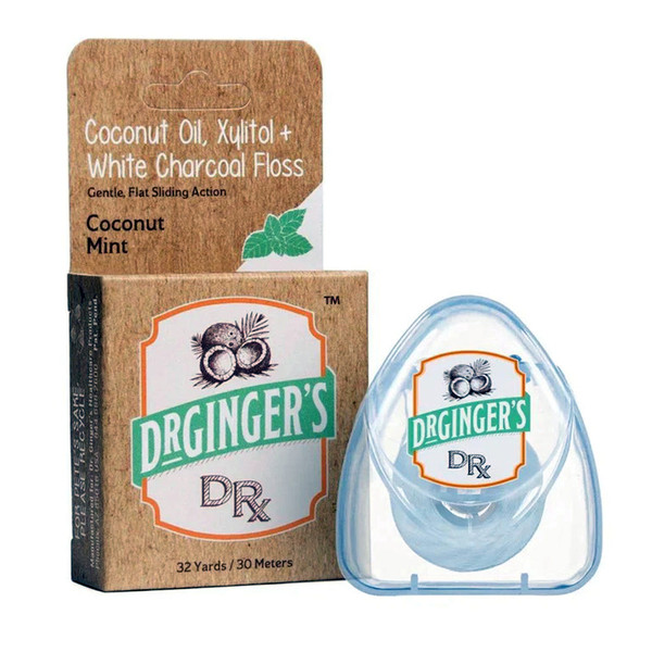Dr. Ginger`S, Xylitol White Charcoal Floss With Coconut Oil, 1 Each, 0.35 Oz