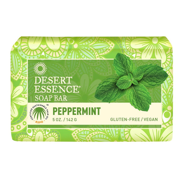 Desert Essence, Bar Soap Peppermint, 1 Each, 5 Oz