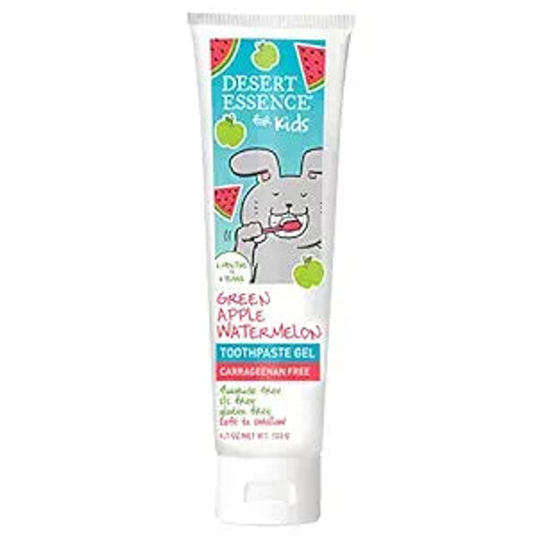 Desert Essence, Toothpaste Gel Kids Green Apple Watermelon, 1 Each, 4.7 Oz