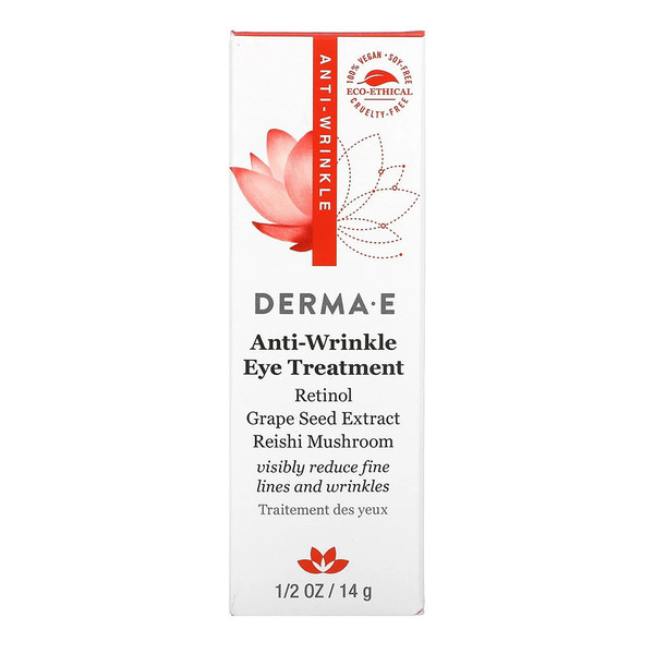 Derma E, Anti-Wrinkle Eye Cream Vitamin A, 1 Each, 0.5 Oz
