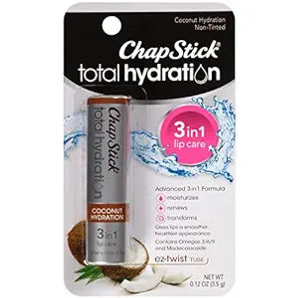 Chapstick, Coconut Hydration 3 In 1 Non-Tinted Lip Care, 1 Each, 0.12 Oz