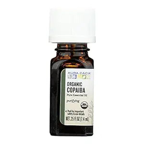 Aura Cacia, Organic Essential Oil Copaiba, 1 Each, 0.25 Oz