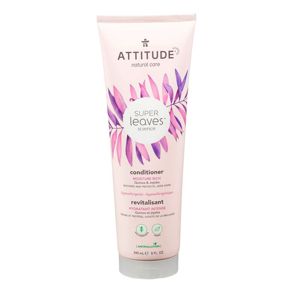 Attitude Moisture Rich Hair Conditioner, Dermatologically Tested,  8 Fl Oz