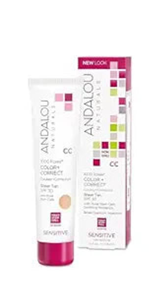 Andalou Naturals, Facial Lotion Sensitive 1000 Roses Daily Shade Spf 18, 1 Each, 2.7 Oz