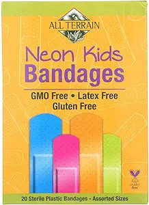All Terrain, Neon Kids Bandages, 1 Each, 20 Ct