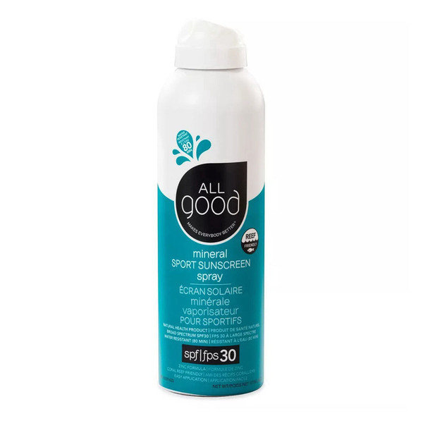 All Good, Sunscreen Spf 30 Sport Spray, 1 Each, 6 Oz