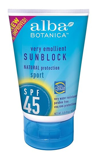 Alba Botanica, Fragrance Free Spf 45 Sport Mineral Sunscreen, 1 Each, 4 Oz