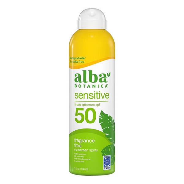 Alba Botanica, Sunscreen Very Emollient Clear Spray Spf 50 Fragrance Free, 1 Each, 6 Oz